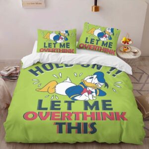 Alternative view of Hold on Let me Overthink This Donald Duck Duvet Cover