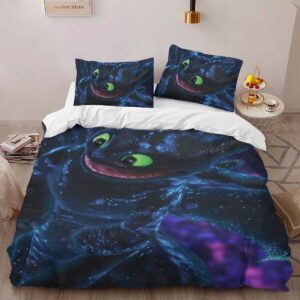 Alternative view of How to train your dragon Toothless Duvet Cover