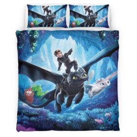 How to train your dragon Toothless and Hiccup 3 Duvet Cover