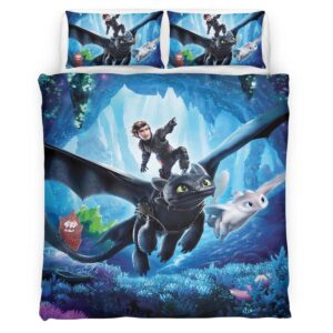 How to train your dragon Toothless and Hiccup 3 Duvet Cover