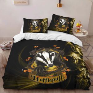Alternative view of Hufflepuff Harry Potter 4 Duvet Cover