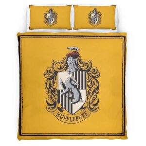 Hufflepuff House Harry Potter Yellow Logo Duvet Cover