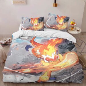 Alternative view of Infernape Pokemon Duvet Cover