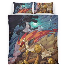Infernape vs Mega Lucario 2 Duvet Cover