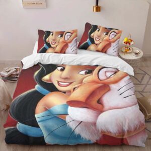 Alternative view of Jasmine Princess and the tiger Rajah Aladdin 02 Duvet Cover