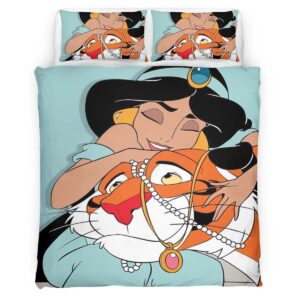 Jasmine Princess and the tiger Rajah Aladdin Duvet Cover