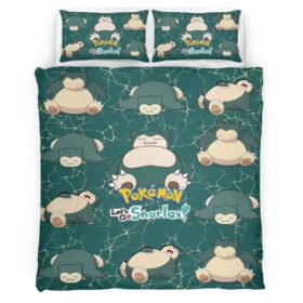 Lets go Snorlax Pokemon Duvet Cover