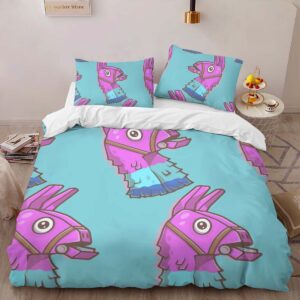 Alternative view of Loot Llama Fortnite 3 Duvet Cover