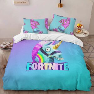Alternative view of Loot Llama Fortnite 4 Duvet Cover