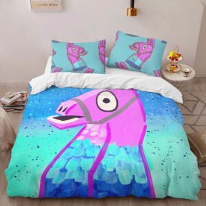 Alternative view of Loot Llama Fortnite 5 Duvet Cover