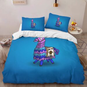 Alternative view of Loot Llama Fortnite 6 Duvet Cover