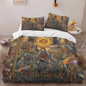 Alternative view of Lord Of The Ring Characters Duvet Cover