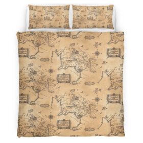 Lord of the Rings Middle Earth Map Duvet Cover