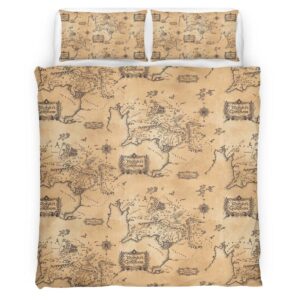 Lord of the Rings Middle Earth Map Duvet Cover