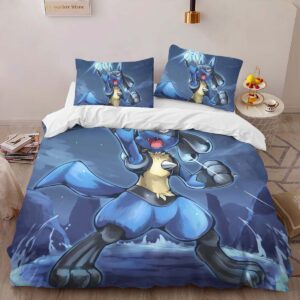 Alternative view of Lucario Pokemon 3 Duvet Cover