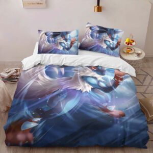 Alternative view of Lucario Pokemon 7 Duvet Cover