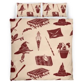 Magical Things Harry Potter Symbols Sorting Hat Hogwarts Letter Duvet Cover