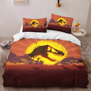 Alternative view of Majestic View Of Jurassic Park In Striking Duvet Cover