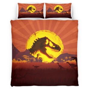 Majestic View Of Jurassic Park In Striking Duvet Cover