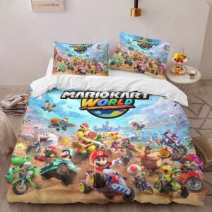 Alternative view of Mario Kart World Duvet Cover