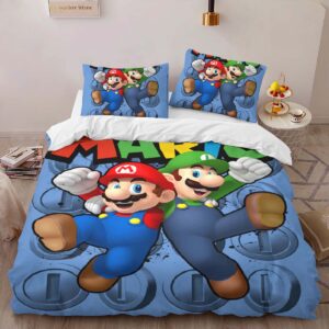 Alternative view of Mario and Luigi Super Mario 2 Duvet Cover