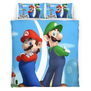 Mario and Luigi Super Mario 3 Duvet Cover