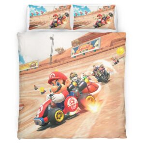 Mario in Mario Kart World 3 Duvet Cover