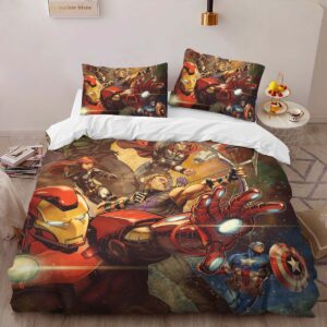 Alternative view of Marvel Avengers 1001 Duvet Cover