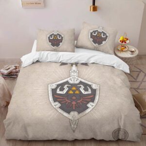 Alternative view of Master Sword and Hylian Shield The Legend of Zelda Duvet Cover