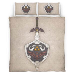 Master Sword and Hylian Shield The Legend of Zelda Duvet Cover