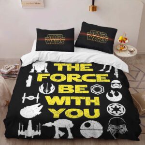 Alternative view of May The Force Be With You Star Wars Icon Duvet Cover
