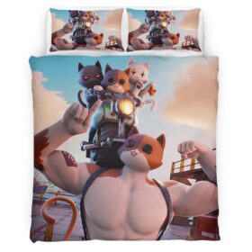 Meowscles Kit Skin Fortnite Happy Duvet Cover