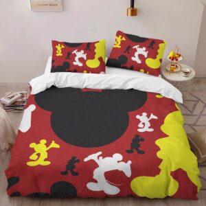Alternative view of Mickey Mouse Silhouette Duvet Cover