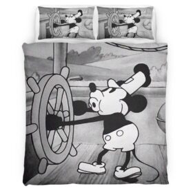 Mickey Mouse on a boat Duvet Cover