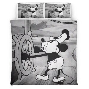 Mickey Mouse on a boat Duvet Cover