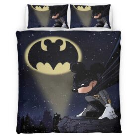 Mickey and Batman The Dark Night Duvet Cover
