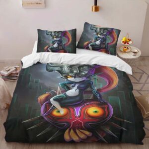 Alternative view of Midna Majoras Mask The Legend of Zelda Duvet Cover
