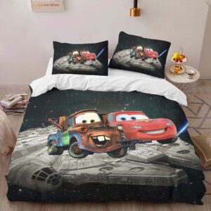 Alternative view of Millennium Facon Lightning McQueen and Mater Duvet Cover