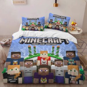 Alternative view of Minecraft All Characters allies in the game Duvet Cover