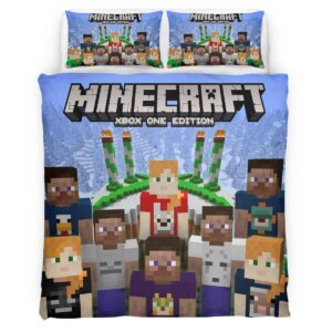 Minecraft All Characters allies in the game Duvet Cover