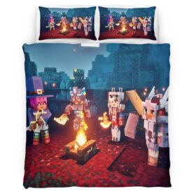 Minecraft Allies Dark Forest Nether corruption biome Duvet Cover