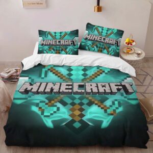Alternative view of Minecraft Basic tools Duvet Cover