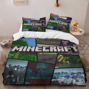 Alternative view of Minecraft Biome Plains Tundra Nether Duvet Cover