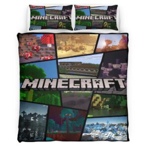 Minecraft Biome Plains Tundra Nether Duvet Cover