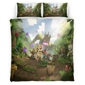 Minecraft Characters Forest Biome Oak Birch Duvet Cover