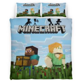 Minecraft Classic Steve with Alex Duvet Cover