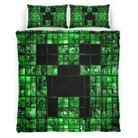 Minecraft Creeper Face 2 Duvet Cover