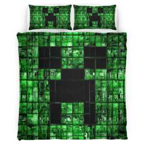 Minecraft Creeper Face 2 Duvet Cover