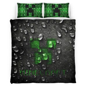 Minecraft Creeper Face 3 Duvet Cover