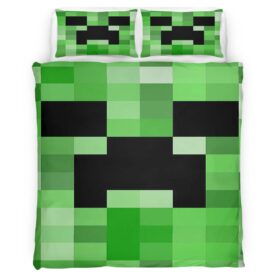 Minecraft Creeper Video Game Carpet Area Rugs Duvet Cover
